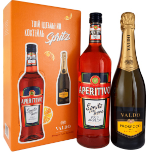 Набор Ликер Dilmoor Aperitivo Spritz 1 л 11% + Вино игристое Valdo Prosecco DOC Extra dry Spumante Bianco 0.75 л сухое белое 11% (91128841088) ТОП в Николаеве