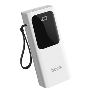 Павербанк PowerBank HOCO Treasure 10000mAh J41 | 2USB / Type-C / Lightning, 2A | Білий краща модель в Миколаєві