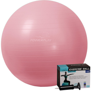М'яч гімнастичний PowerPlay 4001 65 см + насос Pink (PP_4001_65_Pink) надійний