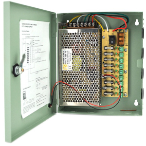 Импульсный блок питания Voltronic 12V-10A/9CH в боксе с замком перфорированный, 9-ти канальный лучшая модель в Николаеве