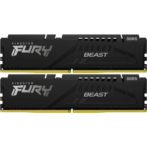 Оперативная память Kingston Fury DDR5-4800 32768MB PC5-38400 (Kit of 2x16384) Beast Black (KF548C38BBK2-32)