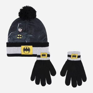 Зимовий комплект (шапка + рукавички) Disney Batman 2200007930 Чорний (8427934576821) ТОП в Миколаєві