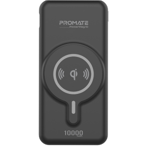 УМБ Promate PowerMag-10 10000 mAh MagSafe USB-C PD та USB-А QC3 Black (powermag-10.black) краща модель в Миколаєві