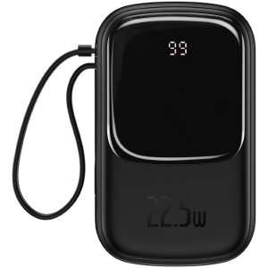 хорошая модель УМБ Baseus Q Pow Digital Display 22.5W 20000mAh (with Type-C cable) Black (PPQD-I01)