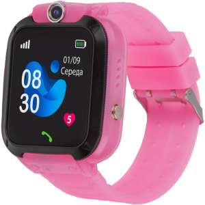 Дитячий смарт-годинник AmiGo GO007 FLEXI GPS Pink (871498) краща модель в Миколаєві