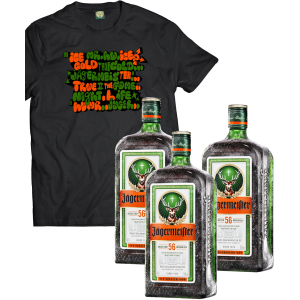 Ликер Jagermeister 0.7 л 35% 3 бутылки (+эксклюзивная футболка) (DESIGN1) p.S (4067700013018_R_S) ТОП в Николаеве