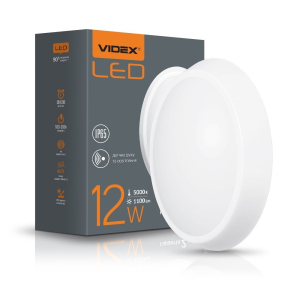 LED світильник IP65 овальний VIDEX 12W 5000K білий сенсорний ТОП в Миколаєві