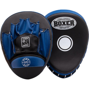 Лапы боксерские гнутые Boxer Черно-синие (2011-01B) лучшая модель в Николаеве