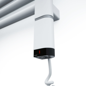 Электрический тэн для полотенцесушителя или радиатора Terma ONE D 30x40 с регулятором, белый (white) 1200 Вт