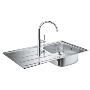 Набор Grohe EX Sink 31562SD0 кухонная мойка K200 + смеситель BauEdge 31367000