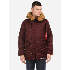 Парку Alpha Industries Slim Fit N-3B Parka XS Maroon/Orange ТОП в Миколаєві