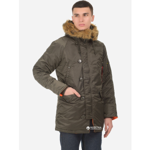 Парку Alpha Industries Slim Fit N-3B Parka S Replica Grey/Orange ТОП в Миколаєві