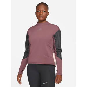 хороша модель Спортивна кофта Nike W Nk Run Dvn Crew DD5263-646 M Темно-бордова з чорним (195238030247)