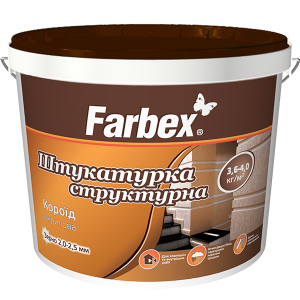 Штукатурка структурна акрилова «Короїд» Farbex білий 18 кг в Николаеве