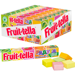Упаковка жувальних цукерок Fruit-tella Веселка 20 шт x 41 г (87317404)