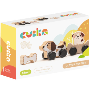 хорошая модель Деревянная игрушка Cubika Сообразительные щенки (4823056515443)