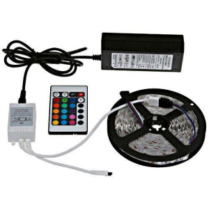 Світлодіодна стрічка SMD 5050 300 LED RGB 5м з пультом та блоком живлення в Миколаєві