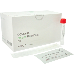 Експрес-тест KOCH NCV11:25 TESTS/KIT для визначення антигену до вірусу COVID-19 25 шт (ТА001А) в Миколаєві