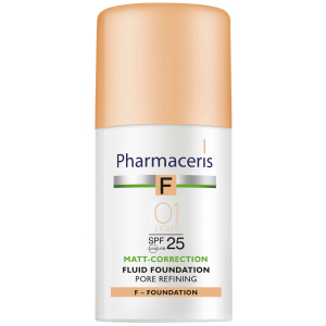 Матирующий тональный флюид Pharmaceris F SPF25 сужающий поры Слоновая кость 30 мл (5900717153622) в Николаеве