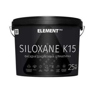 Фасадна штукатурка ELEMENT PRO SILOXANE K15 25 кг Прозора краща модель в Миколаєві