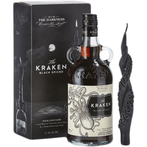 Ромовий напій Kraken Black Spiced 0.7 л 40% + свічка (3784728478323) краща модель в Миколаєві