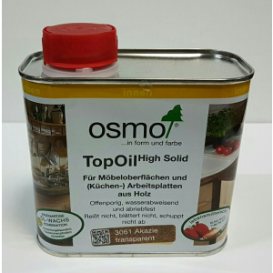 Масло с твердым воском для столешниц и мебели OSMO TopOil 3061 – бесцветное, акация, 0.5 л.