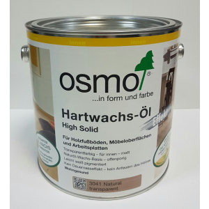 Масло с твердым воском прозрачное OSMO HARTWACHS-ÖL Farbig 3041 - (эффект натур) 0.75 л. надежный