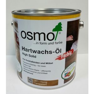 Масло с твердым воском цветное прозрачное OSMO HARTWACHS-ÖL Farbig 3071 - (мед) 0.75 л. лучшая модель в Николаеве