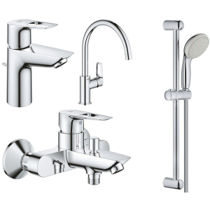 Набір змішувачів Grohe BauLoop NEW 123225KE (22054001 + 23602001 + 31232001 + 27598001) ТОП в Миколаєві