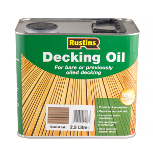 хороша модель Олія для терас Rustins Decking Oil Натуральний дуб Natural Oak 2.5 л