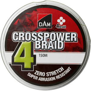 Шнур DAM Crosspower 4-Braid 150 м 0.10 мм 4.5 кг Зелений (66575) ТОП в Миколаєві