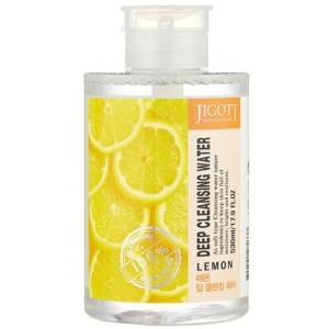 хороша модель Очищувальна вода Jigott Deep Cleansing Water Lemon з екстрактом лимона 530 мл (8809541280337)