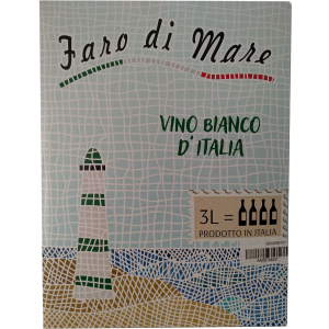 Вино Faro Di Mare - Vino Bianco сухое белое 3 л 11% (8003625020745)