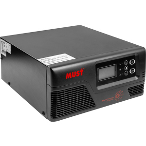 Перетворювач напруги Must 600W з чистою синусоїдою, 12V, LCD (KD00MS0047) ТОП в Миколаєві