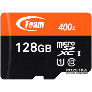 Team MicroSDXC 128GB Class 10 UHS-I + SD adapter ТОП в Миколаєві