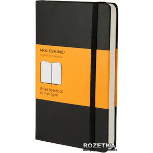 Нотатник Moleskine Classic 9 x 14 см 192 сторінки в лінійку Чорна (9788883701009)