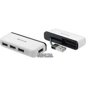 USB концентратор Belkin USB 2.0 4 порти Білий (F4U021bt) в Миколаєві