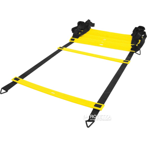 Лесенка LiveUp Agility Ladder координаційна 8 м Black-Yellow (LS3671-8) краща модель в Миколаєві