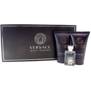 Набор для мужчин Versace Pour Homme туалетная вода 5 мл + гель для душа 25 мл + бальзам после бритья 25 мл (8011003810451) лучшая модель в Николаеве