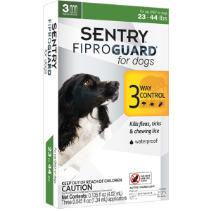 Краплі FiproGuard від бліх, кліщів та вошей для собак вагою 10-20 кг 3 піпетки (4.02 мл) (73091029519)