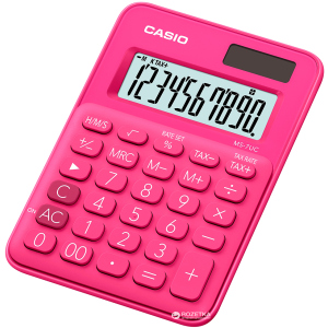 Калькулятор Casio 10 разрядный 85.5х120х19.4 (MS-7UC-RD-S-EC) ТОП в Николаеве