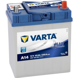 Автомобільний акумулятор Varta Blue Dynamic 40А Єв Тонка клема (-/+) ASIA A14 (330EN) (540126033) надійний