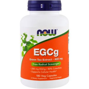 Натуральная добавка Now Foods EGCG Green Tea Extract 400 мг 180 гелевых капсул (733739047571) в Николаеве