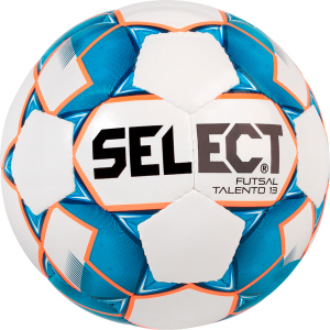 М'яч футзальний Select Futsal Talento 13 (346) Whire-Blue (5703543187140) краща модель в Миколаєві