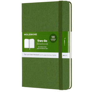 Нотатник Moleskine Two-Go 11.5 x 17.5 см 144 сторінки Зелена (8058647620190) ТОП в Миколаєві