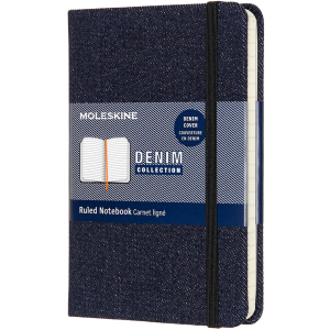 Записная книга Moleskine Denim 9 х 14 см 192 страницы в линейку Берлинская Лазурь (8058647626260) ТОП в Николаеве