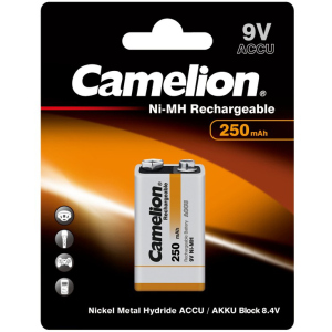 Акумулятор Camelion 6F22-1BL 250 мАг Ni-MH (NH-9V250BP1) в Миколаєві