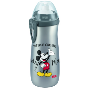 Поильник NUK Disney Mickey Sport с насадкой тяни-толкай 450 мл черный с серым (4008600400684) в Николаеве