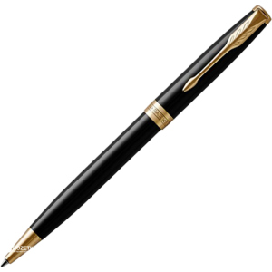 Ручка кулькова Parker Sonnet 17 Black Lacquer GT BP Чорна Чорний корпус (86 032) ТОП в Миколаєві