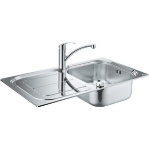 Кухонная мойка GROHE Sink K300 860x500 31565SD0 (31563SD0 сатин со смесителем Eurosmart 33281002)